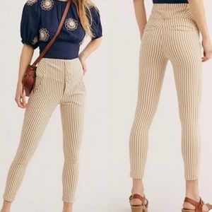 Free People High Waisted Striped Pants